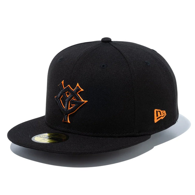 ニューエラ キャップ 59FIFTY 読売 ジャイアンツ NPB TEAM LOGO FITTED CAP BLACK-BLACK-ORANGE