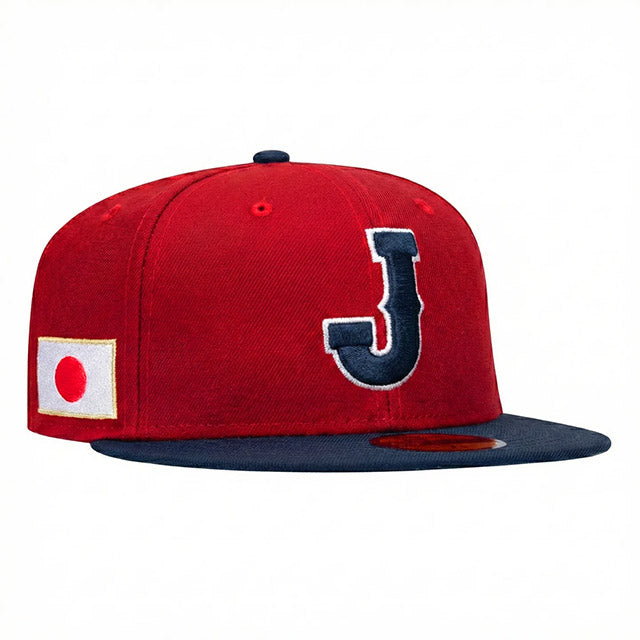 海外取寄 ニューエラ キャップ 59FIFTY WBC 日本 2026 WORLD BASEBALL CLASSIC FITTED CAP RED-NAVY
