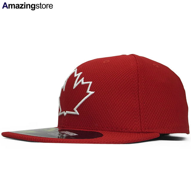 DEADSTOCK ニューエラ 59FIFTY トロント ブルージェイズ  MLB DIAMOND TECH 2014 BATTING PRACTICE FITTED CAP RED NEW ERA TORONTO BLUE JAYS