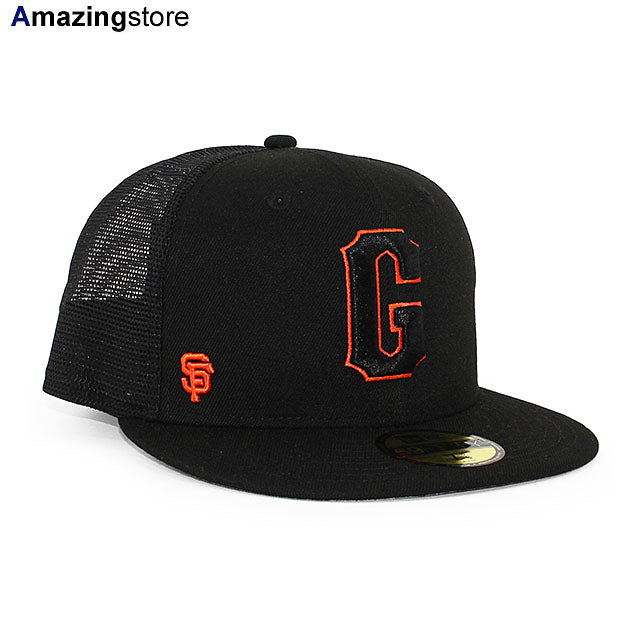 ニューエラ キャップ 59FIFTY サンフランシスコ ジャイアンツ MLB BATTING PRACTICE TRUCKER FITTED CAP BLKCK
