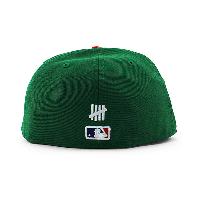 UNDEFEATEDコラボ ニューエラ ロサンゼルス ドジャース 59FIFTY MLB COLLABO FITTED CAP GREEN