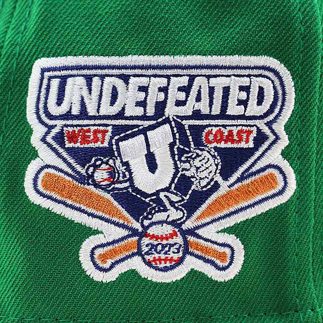 UNDEFEATEDコラボ ニューエラ ロサンゼルス ドジャース 59FIFTY MLB COLLABO FITTED CAP GREEN