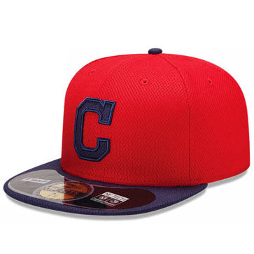DEADSTOCK ニューエラ 59FIFTY クリーブランド インディアンス MLB DIAMOND ERA BATTING PRACTICE ROAD FITTED CAP RED NEW ERA CLEVELAND INDIANS