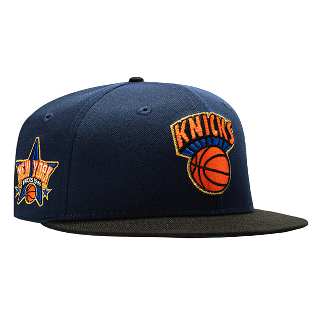 海外取寄 ニューエラ キャップ 59FIFTY ニューヨーク ニックス EST LIGHT BLUE BOTTOMS FITTED CAP NAVY