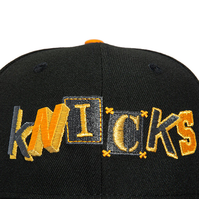 海外取寄 ニューエラ キャップ 59FIFTY ニューヨーク ニックス LOGO PATCH RANSOM FITTED CAP BLACK-BROWN