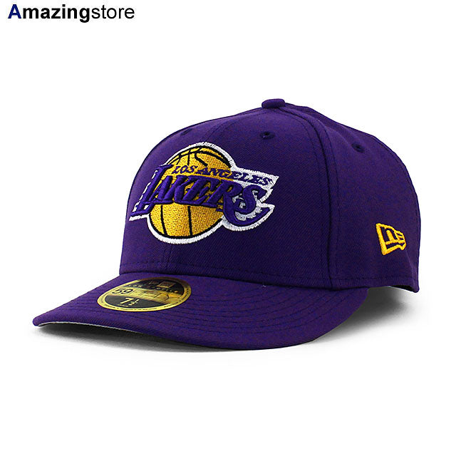ニューエラ キャップ 59FIFTY ロサンゼルス レイカーズ NBA TEAM BASIC LC LOW CROWN FITTED CAP PURPLE