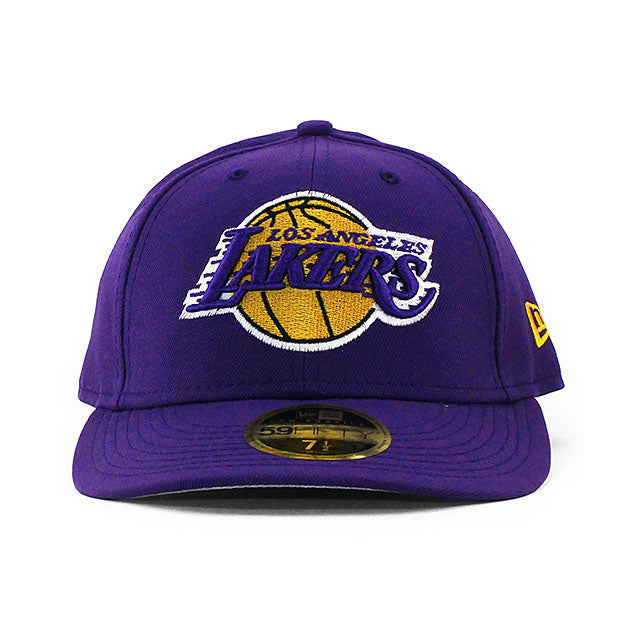 ニューエラ キャップ 59FIFTY ロサンゼルス レイカーズ NBA TEAM BASIC LC LOW CROWN FITTED CAP PURPLE