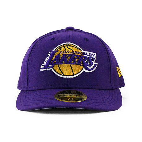 ニューエラ キャップ 59FIFTY ロサンゼルス レイカーズ NBA TEAM BASIC LC LOW CROWN FITTED CAP PURPLE