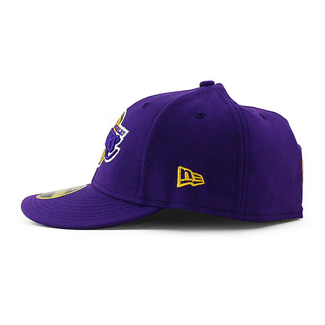 ニューエラ キャップ 59FIFTY ロサンゼルス レイカーズ NBA TEAM BASIC LC LOW CROWN FITTED CAP PURPLE