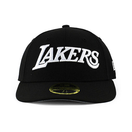 ニューエラ キャップ 59FIFTY ロサンゼルス レイカーズ NBA TEAM BASIC LC LOW CROWN FITTED CAP BLACK NEW ERA LOS ANGELES LAKERS