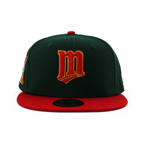 ニューエラ キャップ 59FIFTY ミネソタ ツインズ MLB 40TH ANNIVERSARY GREY BOTTOM FITTED CAP DK GREEN