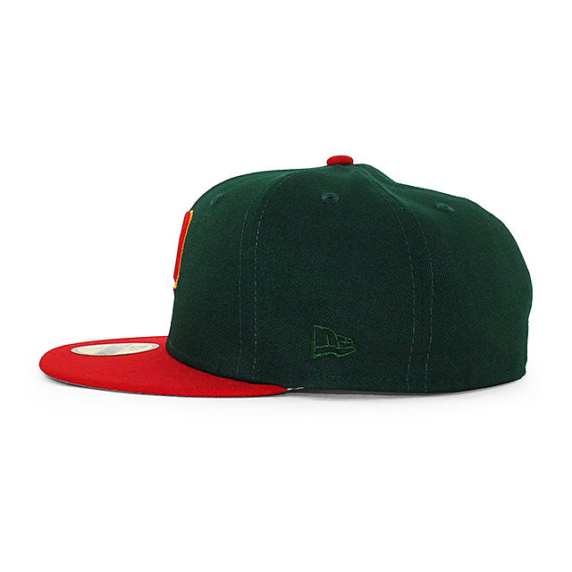 ニューエラ キャップ 59FIFTY ミネソタ ツインズ MLB 40TH ANNIVERSARY GREY BOTTOM FITTED CAP DK GREEN
