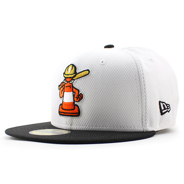 ニューエラ キャップ 59FIFTY シャーロット ナイツ トラフィック コーンズ MILB THEME NIGHT FITTED CAP WHITE BLACK