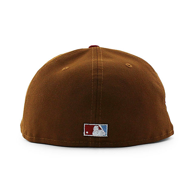 ニューエラ キャップ 59FIFTY フィラデルフィア フィリーズ MLB 100TH ANNIVERSARY FIGHTIN LIGHT BLUE BOTTOM FITTED CAP BROWN