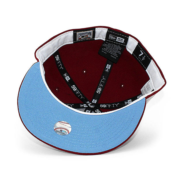 ニューエラ キャップ 59FIFTY カンザスシティ ロイヤルズ MLB 1973 ALL STAR GAME GLACIER BLUE BOTTOM FITTED CAP MAROON