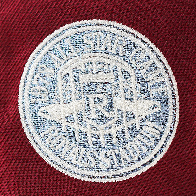 ニューエラ キャップ 59FIFTY カンザスシティ ロイヤルズ MLB 1973 ALL STAR GAME GLACIER BLUE BOTTOM FITTED CAP MAROON
