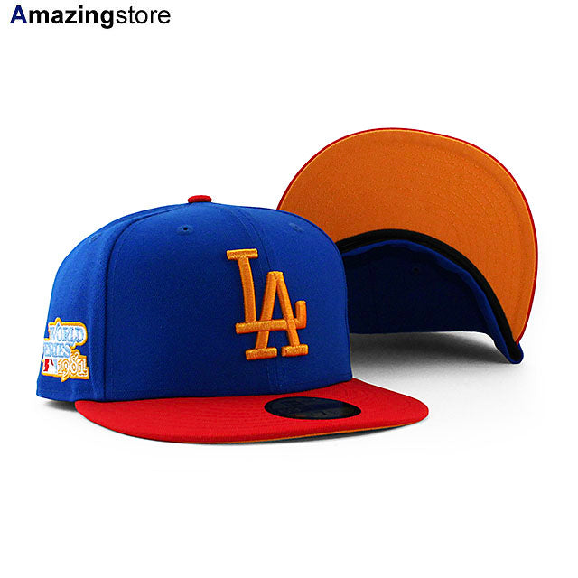 ニューエラ キャップ 59FIFTY ロサンゼルス ドジャース MLB 1981 WORLD SERIES MANGO BOTTOM FITTED CAP BLUE NEW ERA LOS ANGELES DODGERS