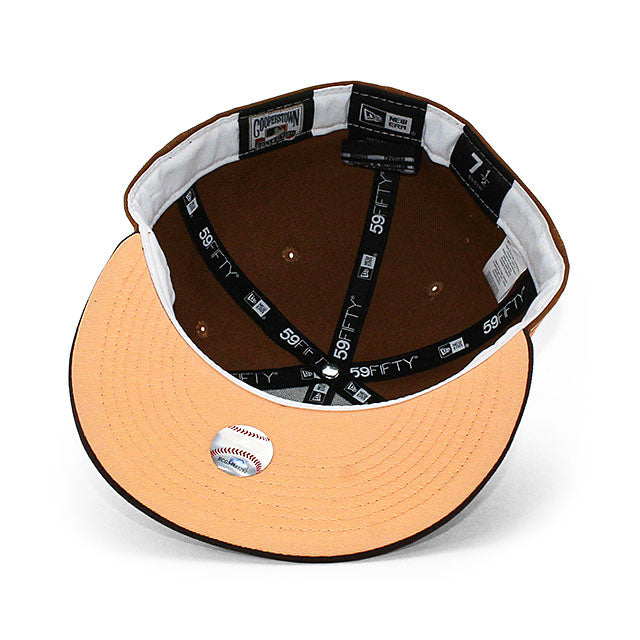 ニューエラ キャップ 59FIFTY アトランタ ブレーブス MLB 2000 ALL STAR GAME PEACH BOTTOM FITTED CAP BROWN