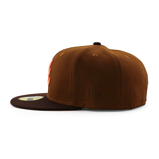 ニューエラ キャップ 59FIFTY アトランタ ブレーブス MLB 2000 ALL STAR GAME PEACH BOTTOM FITTED CAP BROWN