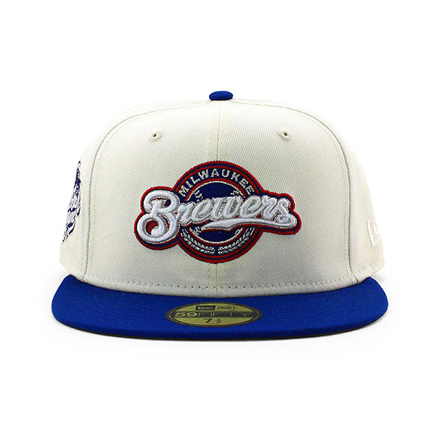 ニューエラ キャップ 59FIFTY ミルウォーキー ブルワーズ MLB 2002 MLB ALL STAR GAME BEIGE BOTTOM FITTED CAP CREAM