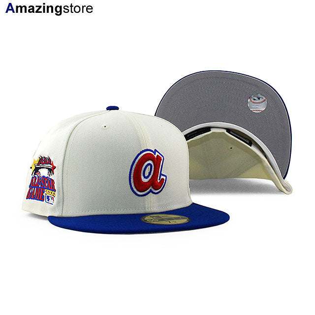 ニューエラ キャップ 59FIFTY アトランタ ブレーブス MLB 2000 ALL STAR GAME GREY BOTTOM FITTED CAP CREAM
