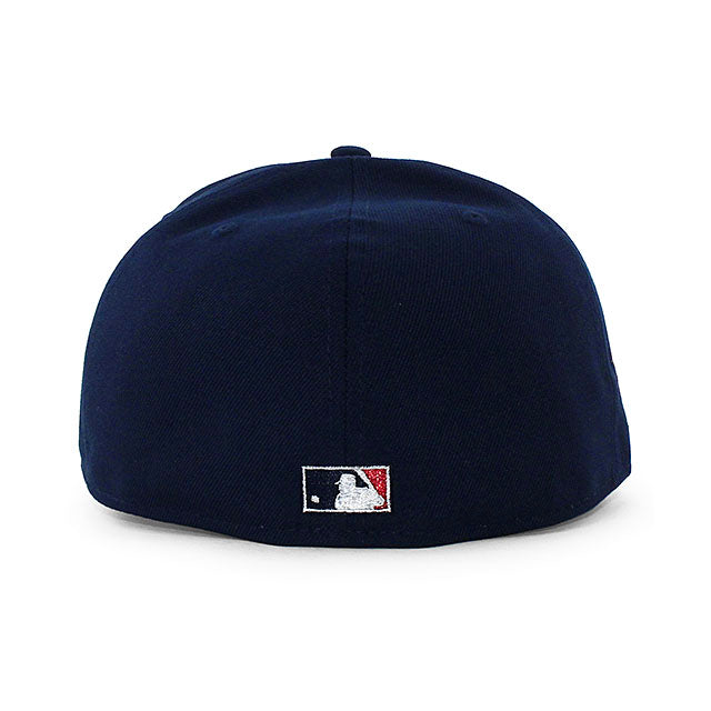 ニューエラ キャップ 59FIFTY コロラド ロッキーズ MLB 20TH ANNIVERSARY LT BLUE BOTTOM BOTTOM FITTED CAP NAVY