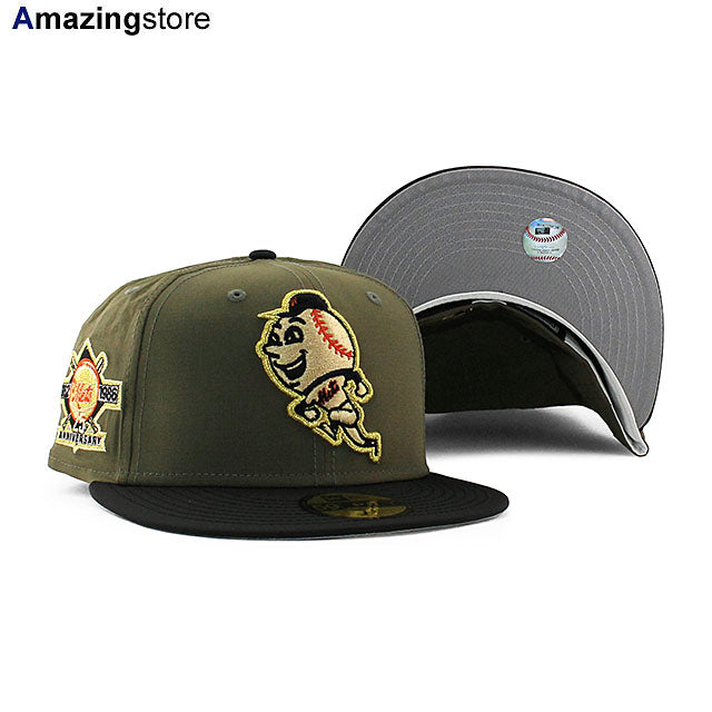 ニューエラ キャップ 59FIFTY ニューヨーク メッツ MLB 25TH ANNIVERSARY RIPSTOP GREY BOTTOM FITTED CAP OLIVE