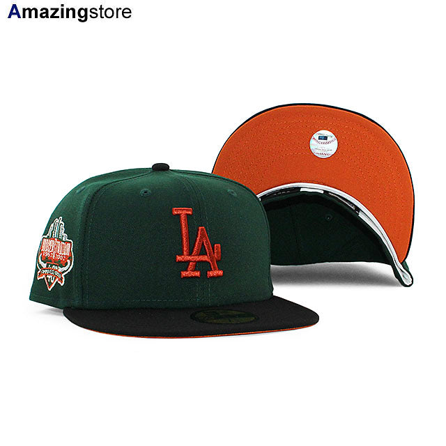 ニューエラ キャップ 59FIFTY ロサンゼルス ドジャース MLB 40TH ANNIVERSARY RUST BOTTOM FITTED CAP DK GREEN