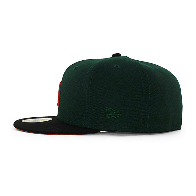 ニューエラ キャップ 59FIFTY ロサンゼルス ドジャース MLB 40TH ANNIVERSARY RUST BOTTOM FITTED CAP DK GREEN