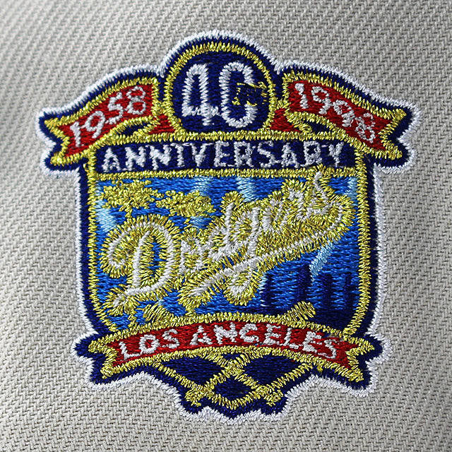 ニューエラ キャップ 59FIFTY ロサンゼルス ドジャース MLB 40TH ANNIVERSARY GREY BOTTOM FITTED CAP STONE