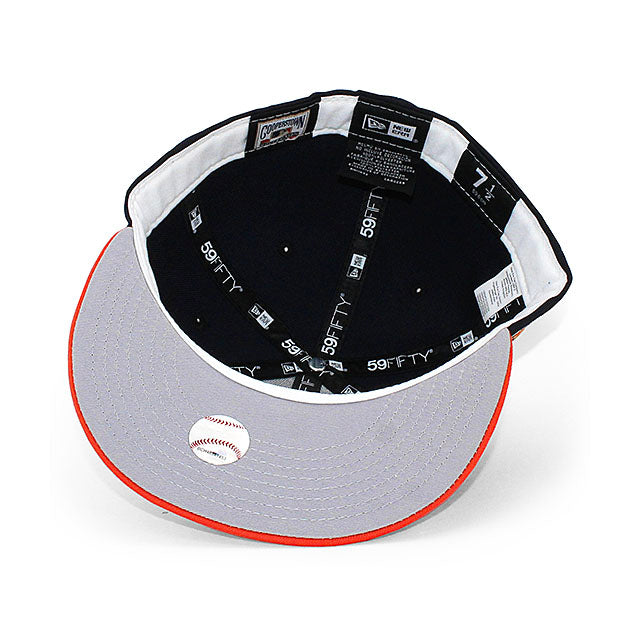 ニューエラ キャップ 59FIFTY ヒューストン アストロズ MLB 45TH ANNIVERSARY GREY BOTTOM FITTED CAP NAVY