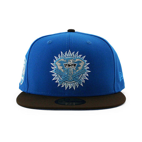ニューエラ キャップ 59FIFTY オークランド アスレチックス MLB 50TH ANNIVERSARY GLACIER BLUE BOTTOM FITTED CAP BLUE BROWN