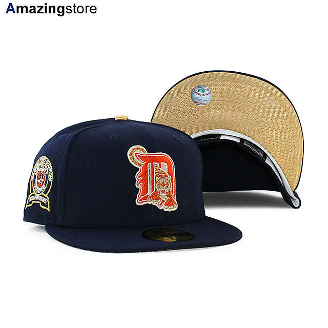 ニューエラ キャップ 59FIFTY デトロイト タイガース MLB 1968 WORLD SERIES METALLIC GOLD BOTTOM FITTED CAP NAVY