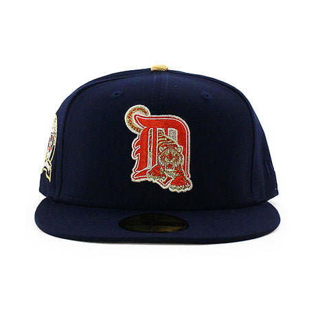 ニューエラ キャップ 59FIFTY デトロイト タイガース MLB 1968 WORLD SERIES METALLIC GOLD BOTTOM FITTED CAP NAVY