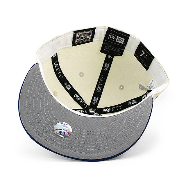 ニューエラ キャップ 59FIFTY ロサンゼルス ドジャース MLB 60TH GREY BOTTOM FITTED CAP CREAM