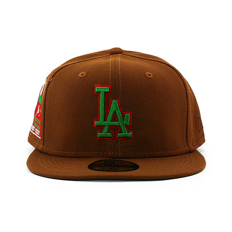 ニューエラ キャップ 59FIFTY ロサンゼルス ドジャース MLB 60TH ANNIVERSARY RED BOTTOM FITTED CAP BROWN