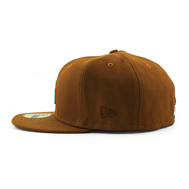 ニューエラ キャップ 59FIFTY ロサンゼルス ドジャース MLB 60TH ANNIVERSARY RED BOTTOM FITTED CAP BROWN