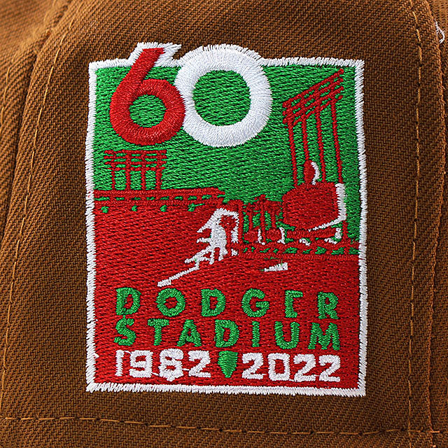 ニューエラ キャップ 59FIFTY ロサンゼルス ドジャース MLB 60TH ANNIVERSARY RED BOTTOM FITTED CAP BROWN