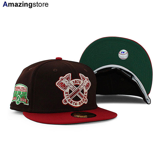 ニューエラ キャップ 59FIFTY アトランタ ブレーブス MLB TURNER FIELD FINAL SEASON GREEN BOTTOM FITTED CAP BROWN