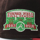 ニューエラ キャップ 59FIFTY アトランタ ブレーブス MLB TURNER FIELD FINAL SEASON GREEN BOTTOM FITTED CAP BROWN