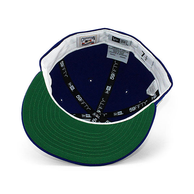 ニューエラ キャップ 59FIFTY ミルウォーキー ブルワーズ MLB COUNTY STADIUM KELLY GREEN BOTTOM FITTED CAP BLUE