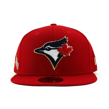 ニューエラ キャップ 59FIFTY トロント ブルージェイズ MLB JULY 4TH STARS N STRIPES CANADA DAY FITTED CAP RED NEW ERA TORONTO BLUE JAYS
