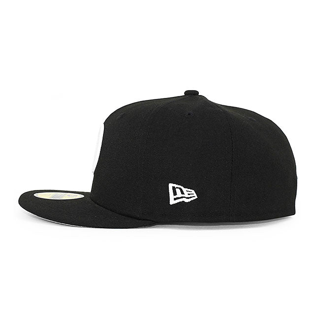 ニューエラ キャップ 59FIFTY ロサンゼルス ドジャース MLB D LOGO TEAM BASIC FITTED CAP BLACK WHITE