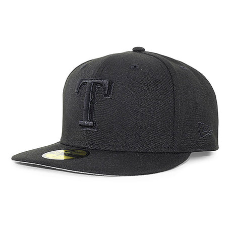 ニューエラ キャップ 59FIFTY テキサス レンジャーズ MLB TEAM BASIC FITTED CAP BLACKOUT