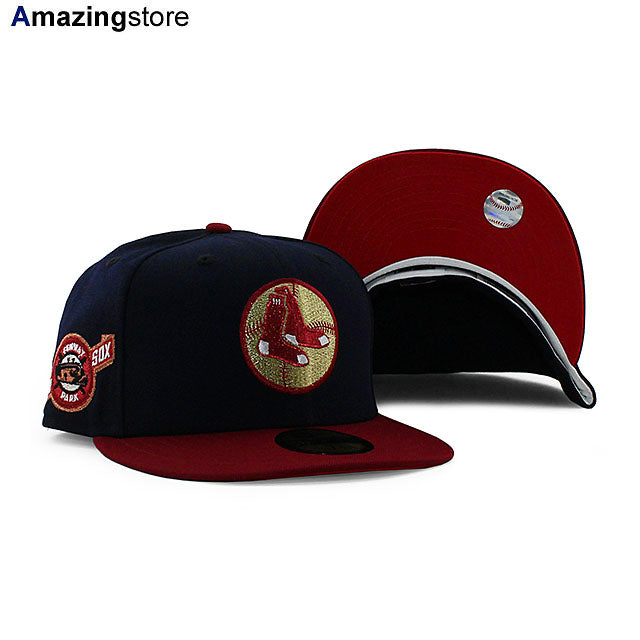 ニューエラ キャップ 59FIFTY ボストン レッドソックス MLB FENWAY PARK RED BOTTOM FITTED CAP NAVY