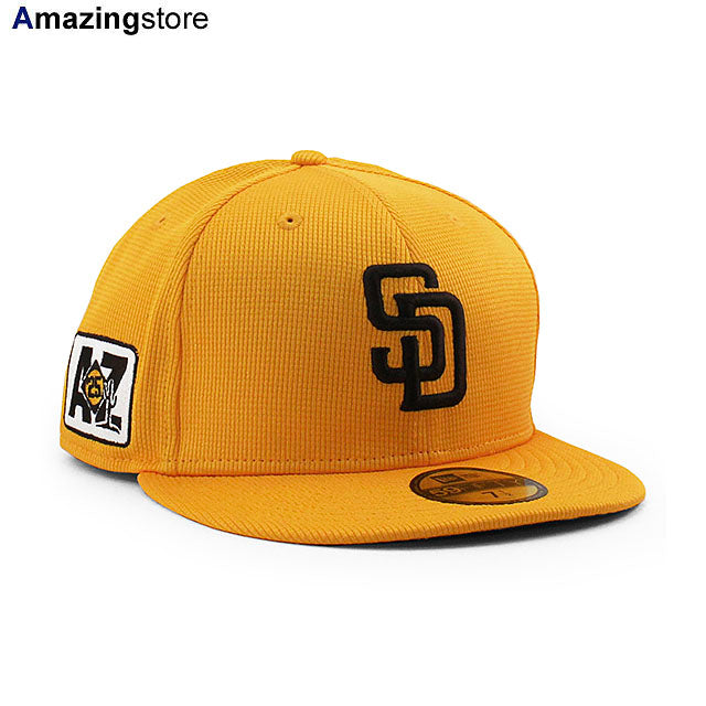 ニューエラ キャップ 59FIFTY サンディエゴ パドレス 2025 MLB SPRING TRAINING BP FITTED CAP GOLD