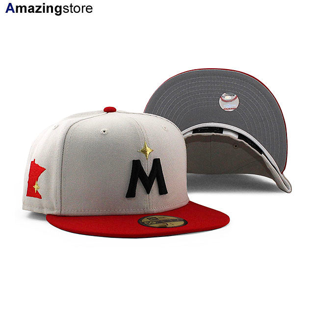 ニューエラ キャップ 59FIFTY ミネソタ ツインズ MLB GREY BOTTOM FITTED CAP STONE
