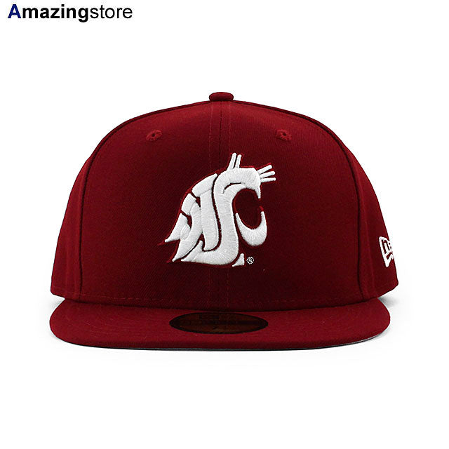 ニューエラ キャップ 59FIFTY ワシントンステイト クーガーズ NCAA TEAM BASIC FITTED CAP CRIMSON NEW ERA WASHINGTON STATE COUGARS