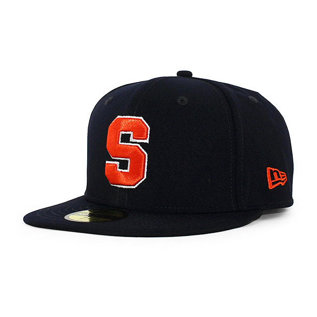 ニューエラ キャップ 59FIFTY シラキュース オレンジ NCAA TEAM BASIC FITTED CAP NAVY