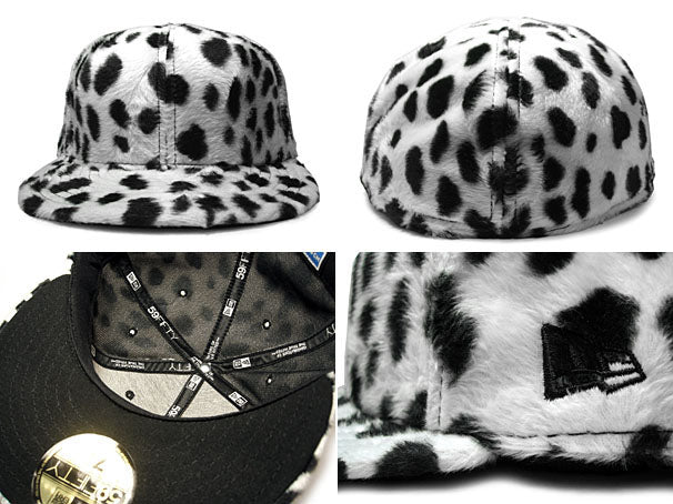 DEADSTOCK ニューエラ 59FIFTY DALMATION PIMPIN-FUR FITTED CAP WHITE NEW ERA